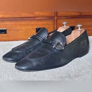 Salvatore Ferragamo Horse Bit Parigi Men’s Blue Woven Leather Loafer Siz…